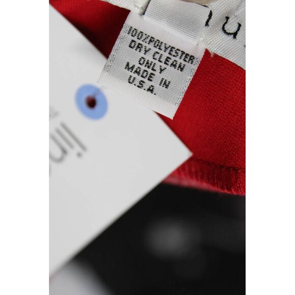 Ellelauri Women's Round Neck Sleeveless Tiered Mini Dress Red Size L - Picture 6 of 6